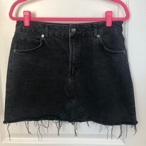 Black Denim Skirt
